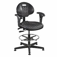 Silla de Trabajo,300 lb.,Poliuretano 7501-BLK